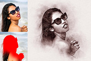 Portrait Pencil Sketch Action, an Action Add-On by MRI STUDIO (Thumbnail 8 of 9)