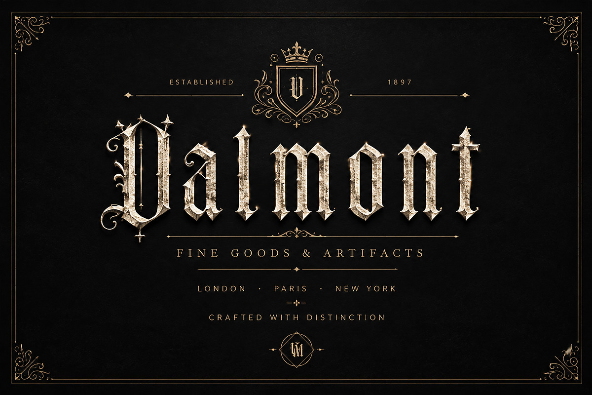Obsidian Black – Blackletter, a Blackletter Font by Wow Magic (Photo 4 of 4)