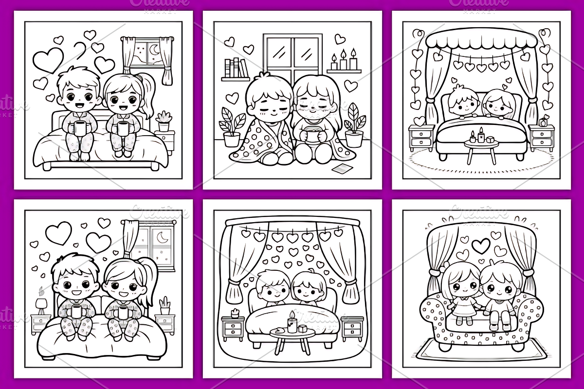 Hygge Love Coloring Pages for Adults, a Seasonal Illustration by Ink Gallery (Photo 3 of 5)
