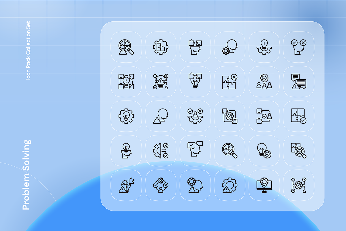 Problem Solving Icon Set, an Outline Icon by Nathaya Studio (Photo 2 of 2)