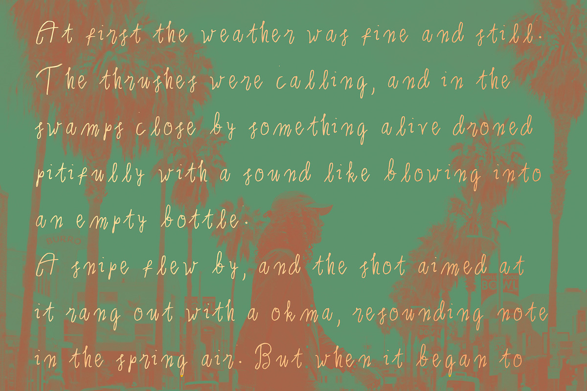 Ameira hand drawn font preview 2