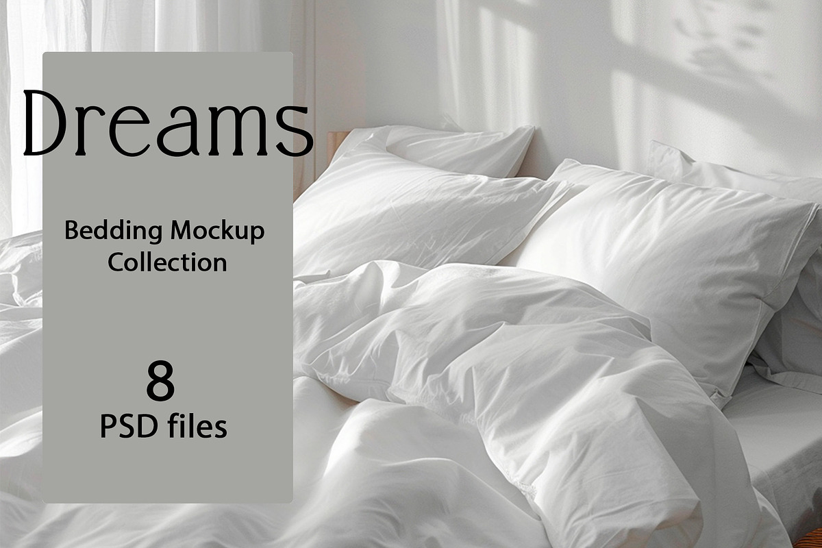 Minimalist Bedding Mockup Collection, a Merchandise Mockup by Maria S. Studio (Photo 1 of 4)