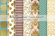 50 Gold Elegance Backgrounds & Bonus, a Pattern Graphic by Artfanaticus (Thumbnail 5 of 5)