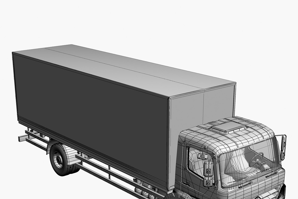 Commercial Truck Mercedes, a Cars & Vehicle 3D Model by Mechanik (Photo 11 of 17)