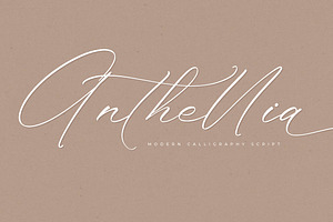 Anthellia Modern Calligraphy Script