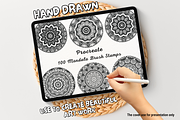 100 Mandala Procreate Stamps, a Brush Add-On by Painter Creative Books (Thumbnail 1 of 9)