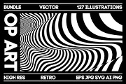 Op Art - Vector backgrounds bundle, a Background Graphic by RDShop (Thumbnail 1 of 14)