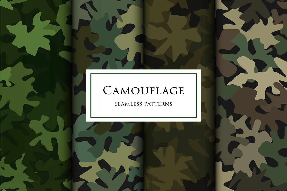 Camouflage seamless patterns set, a Pattern Graphic by ArchonDigitalShop (Photo 2 of 8)