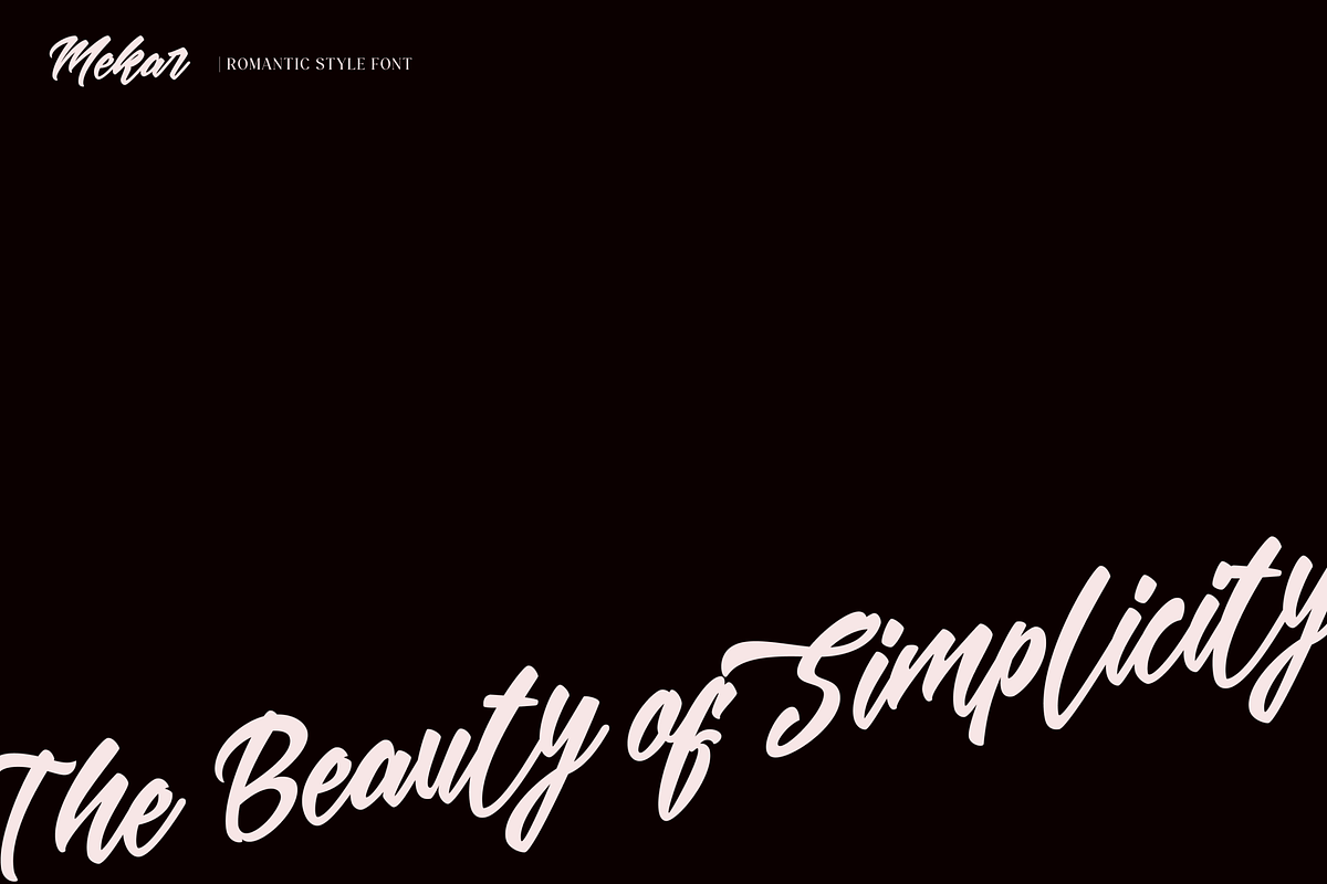 Mekar - Logotype, a Script Font by ShowUp! Studio (Photo 10 of 13)