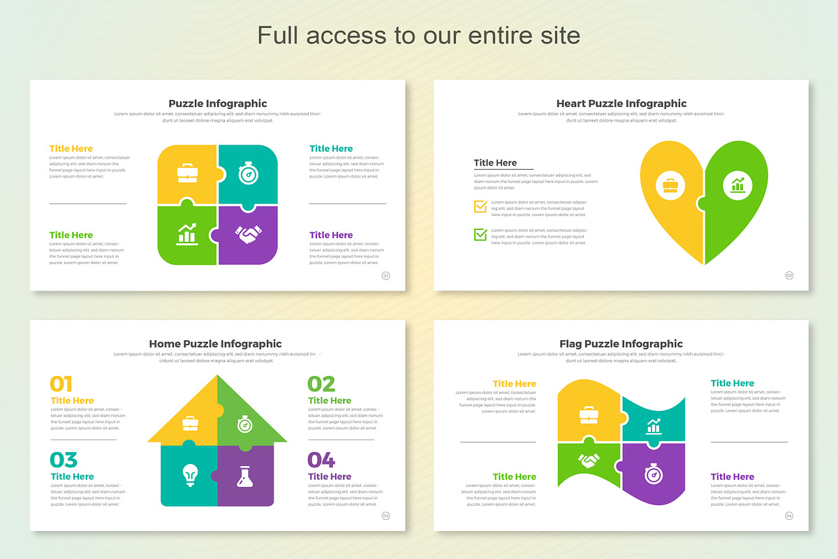 Puzzle Infographic Keynote, a Templates & Theme by Mighty-Slide (Photo 2 of 8)