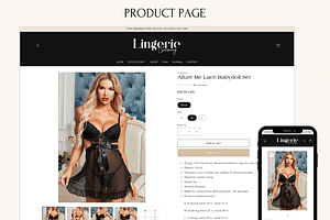 LINGERIE Black & Beige Shopify Theme