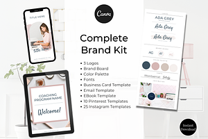 Complete Branding Kit, Pink And Navy