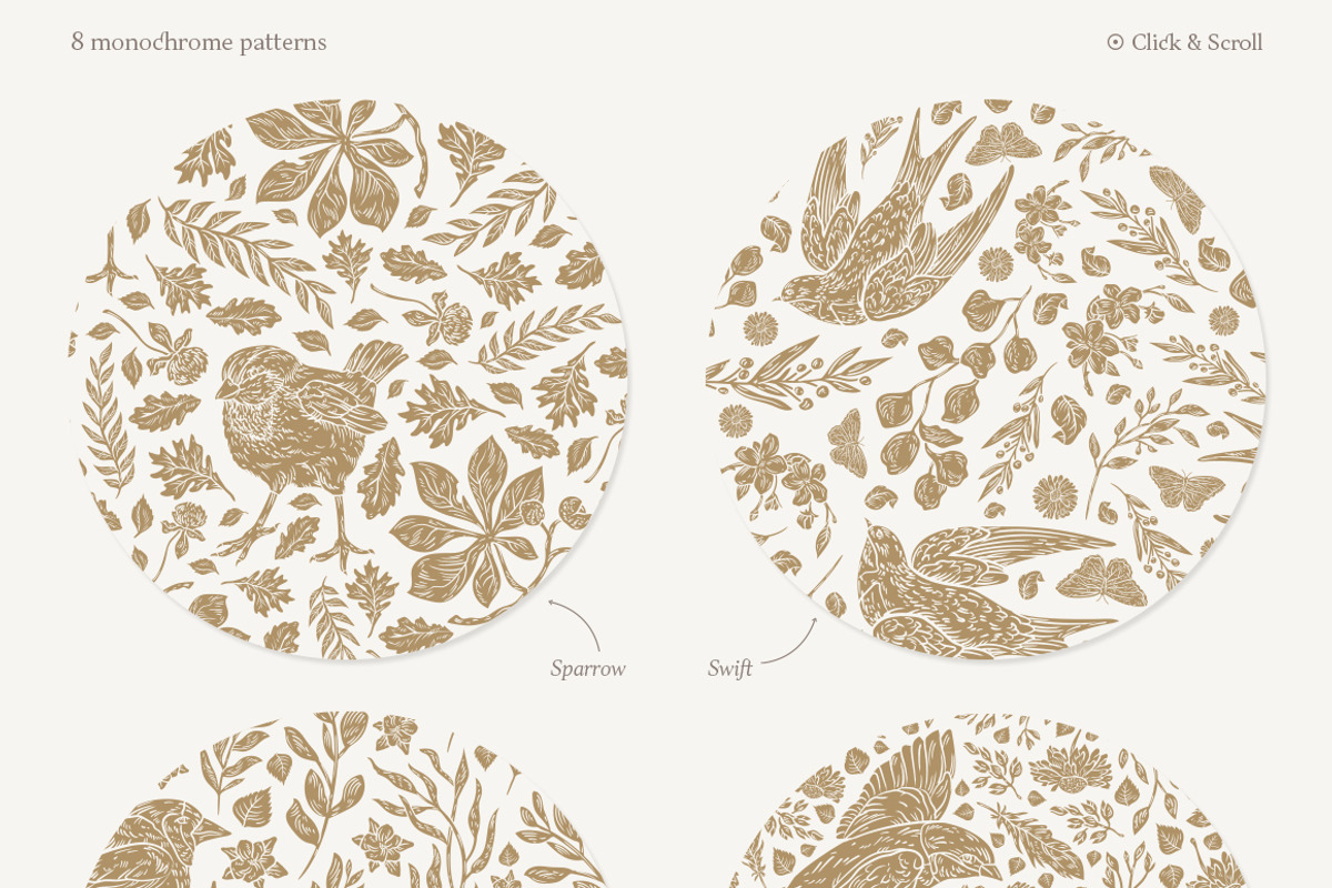 Small Urban Birds patterns, a Pattern Graphic by Piñata (Photo 2 of 13)