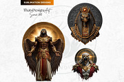 Ra Egyptian God clipart Set, a Person Illustration by ThatsDesignArt (Thumbnail 8 of 10)