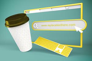 Coffee Cup Website Mockup