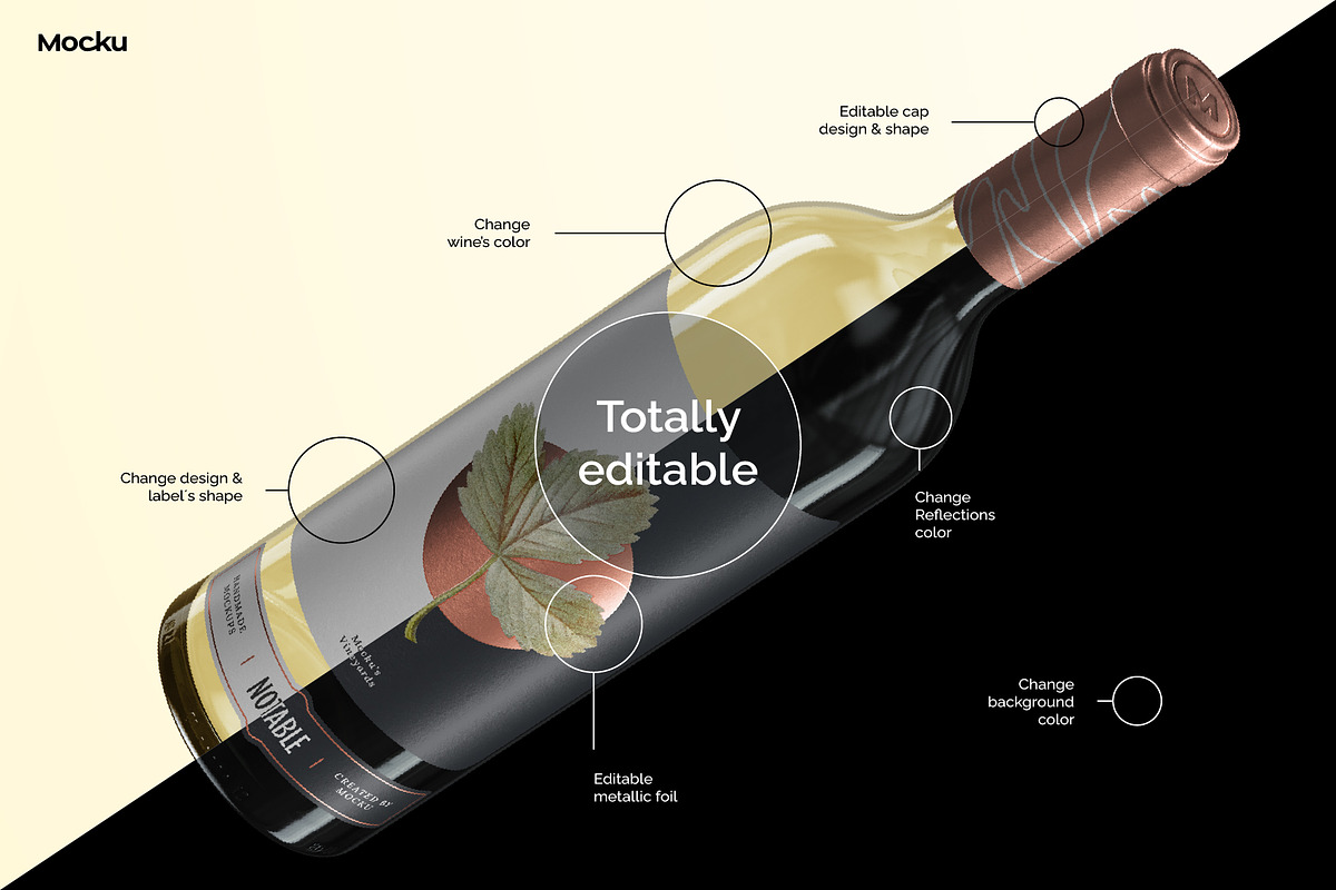 The wine creator - Bordeaux bottle, a Product Mockup by Mocku (Photo 11 of 14)