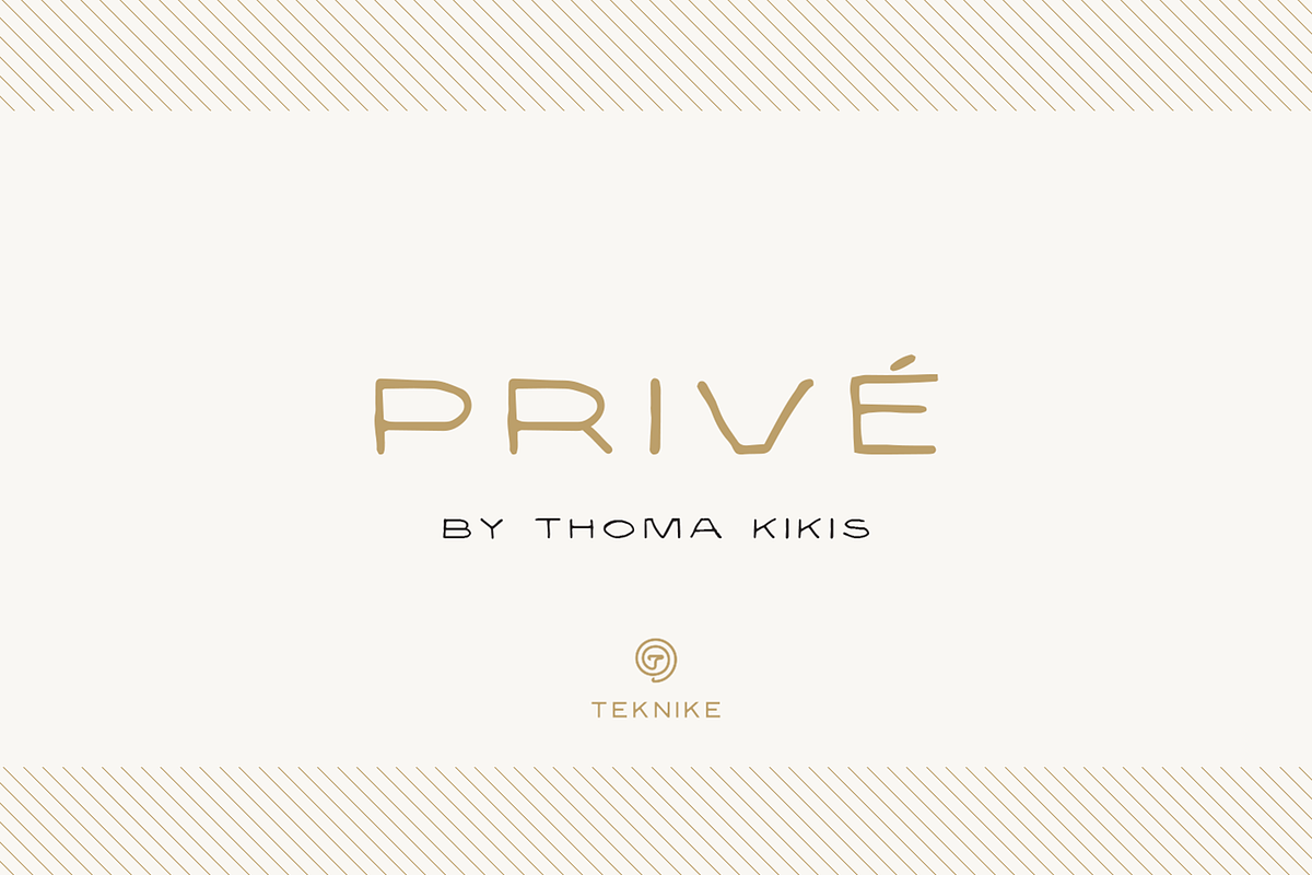 Privé, a Handwritten Font by TEKNIKE (Photo 1 of 6)