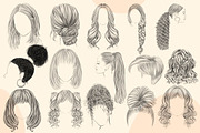Fashion Hairstyle Sketch PNG Bundle, an Illustration by The Best Digital Plaza (Thumbnail 4 of 7)