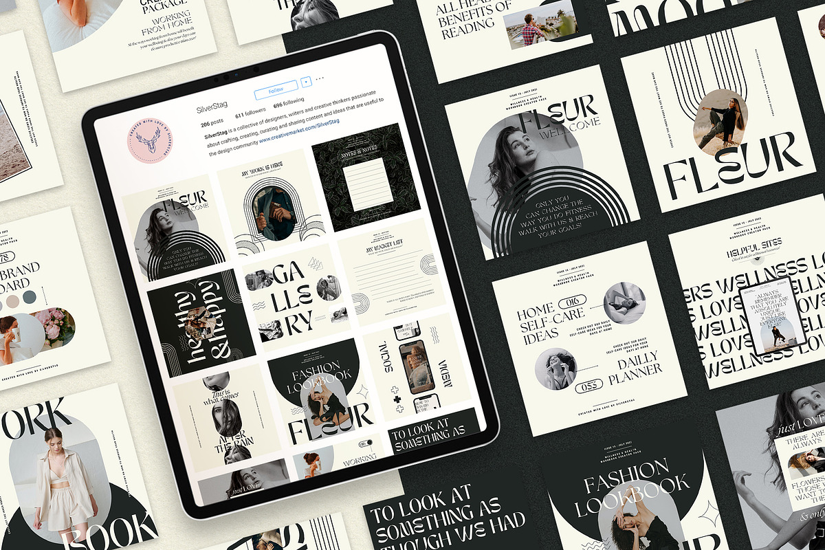 Fleur - 6 in 1 Canva Creator Pack, a Templates & Theme by SilverStag Type Foundry (Photo 12 of 31)