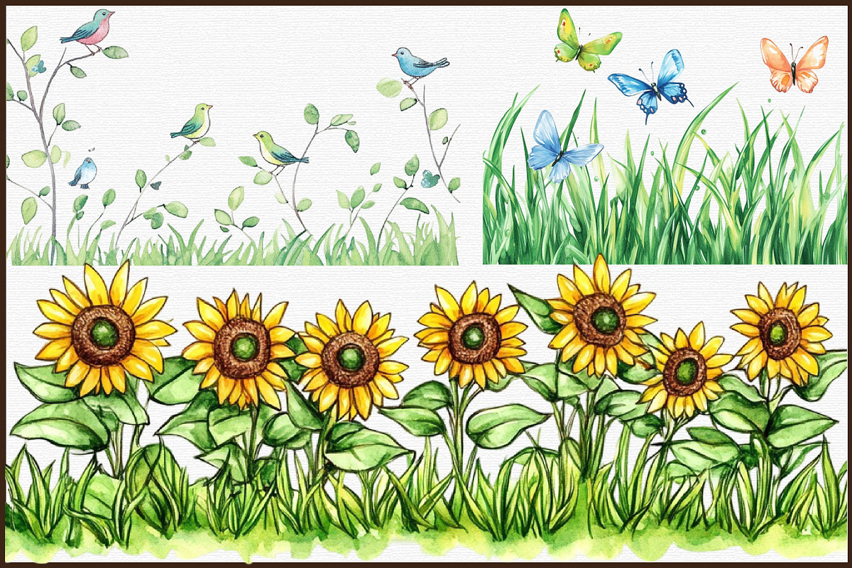 Summer Green Grass Border Clipart, an Illustration by Sublimation Artist (Photo 3 of 6)
