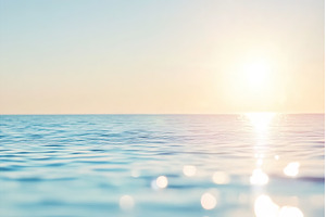 Tranquil ocean sunrise with calm, a Nature Photo by Lermont51