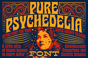 Pure Psychedelia Font, a Font by Mysterylab Designs (Thumbnail 1 of 9)