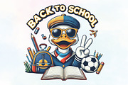 Back to School Png School Goose, an Illustration by CraftArtStudio (Thumbnail 1 of 4)