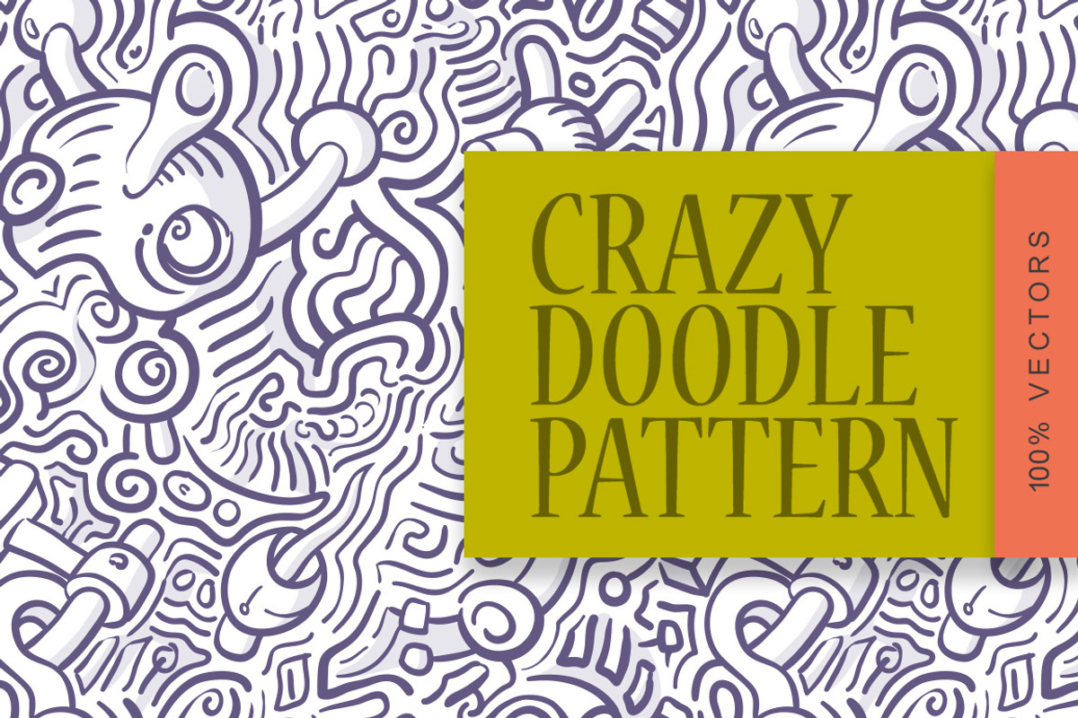 Vector Set: Crazy Doodle Lines, a Background Graphic by Savgraf (Photo 2 of 5)