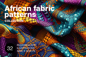 African fabric patterns. 32 images, a Background Graphic by Handmadefont