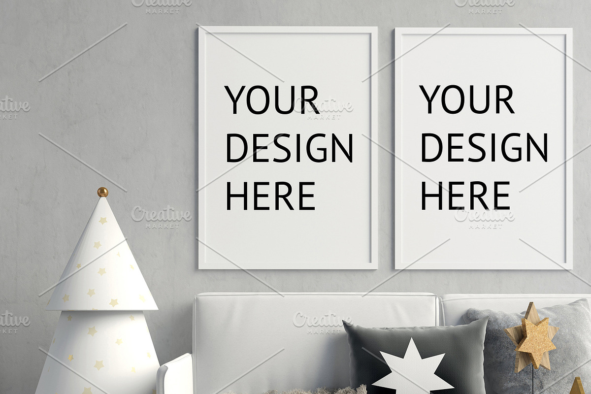 Modern Christmas interior., a Print Template by ChromiumHeart (Photo 11 of 21)
