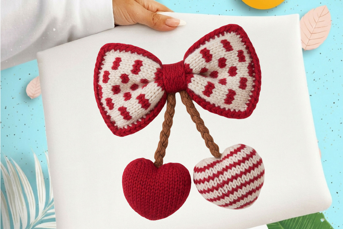 Faux Yarn Crochet Mother's Day Cherr, an Illustration by Designking (Photo 3 of 6)