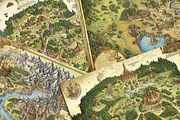 Map of a Hidden Elven Kingdom, a Background Graphic by Curve Design (Thumbnail 2 of 4)