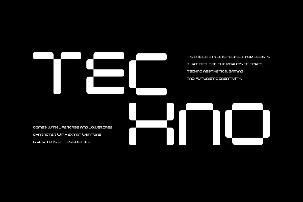 Pixel Space, a Sans Serif Font by Dikas Studio (Photo 6 of 9)