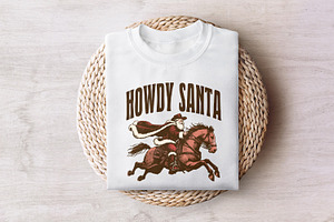 Howdy Santa PNG Digital Download