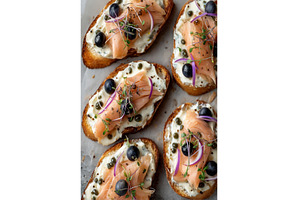 Bruschetta with various ingredients, a Food & Drink Photo by ZinetroN