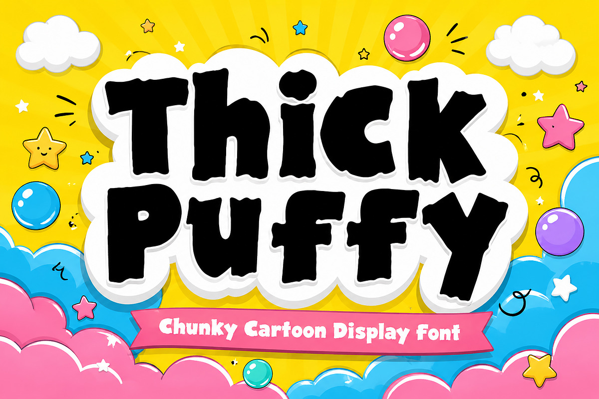 Thick Puffy, a Slab Serif Font by Wow Magic (Photo 4 of 4)
