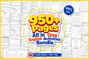 All in One English Activities Bundle, a Marketing Template by Coco Bloom (Thumbnail 1 of 2)