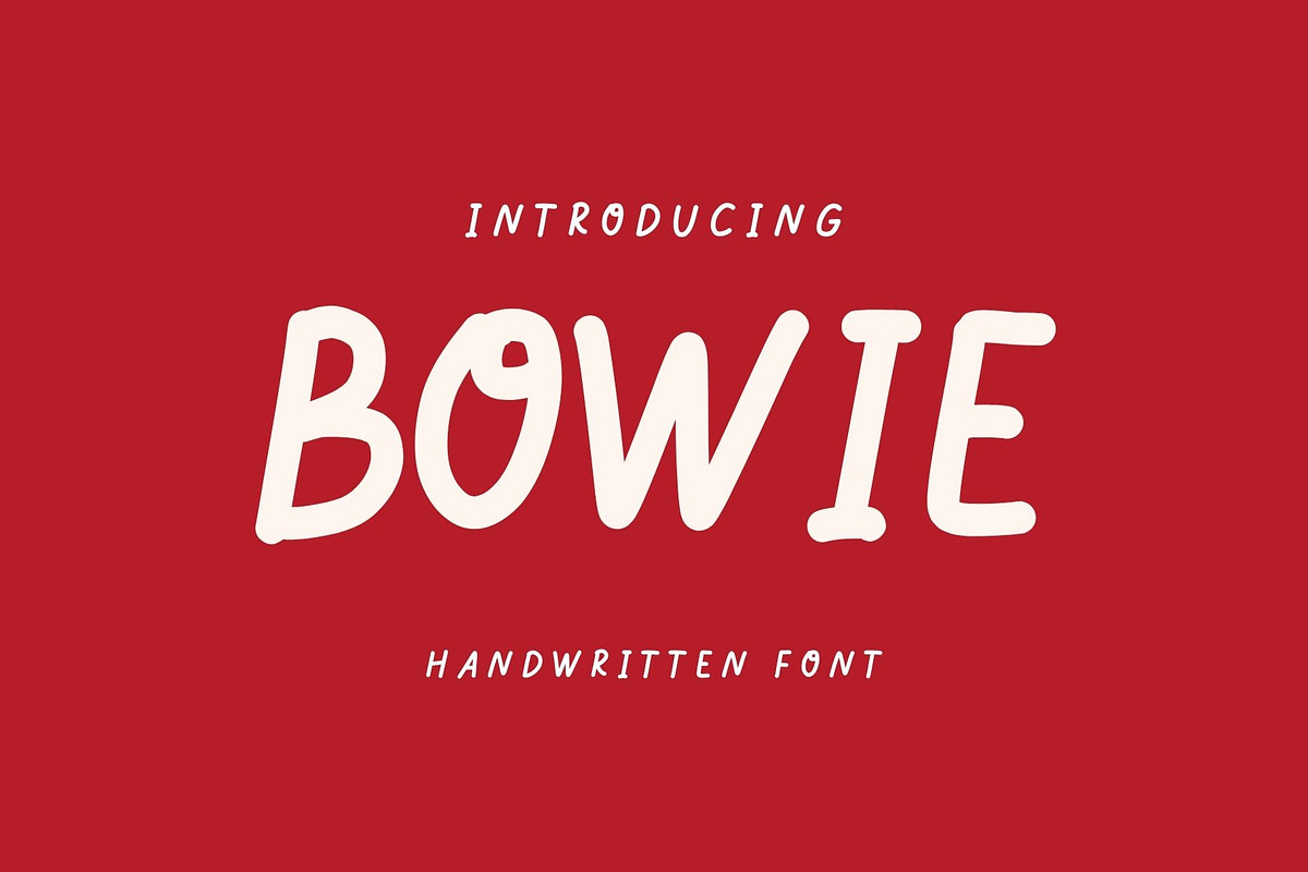 Bowie is a cute handwritten font, a Handwritten Font by Brown Cupple (Photo 1 of 6)