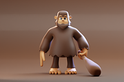 Stone Age Primitive 3D Characters, a Characters & Person 3D Model by Dudukbersama (Thumbnail 6 of 7)