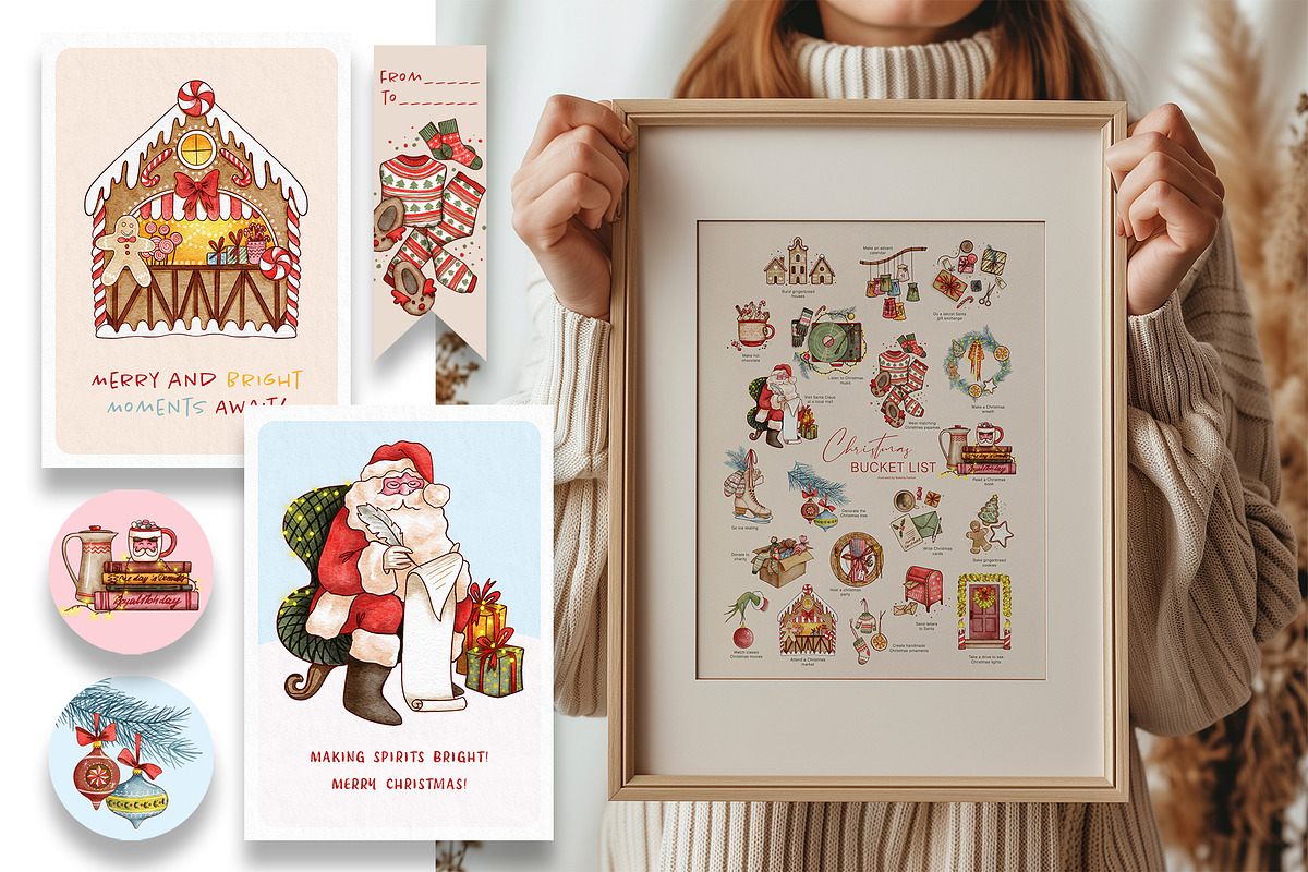Christmas Bucket List Clipart, an Object Graphic by ArtPavo (Photo 2 of 10)