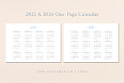 2025 CALENDAR CANVA TEMPLATE, a Stationery Template by The Little Lily Studio (Thumbnail 2 of 5)