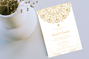 Gold Indian Wedding Invitation Card, an Invitation Template by TheSimplySereneShop (Thumbnail 4 of 10)