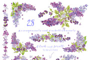 Lovely Lilacs-Design Pack!, an Illustration by watercolorwild.graphics (Thumbnail 6 of 7)