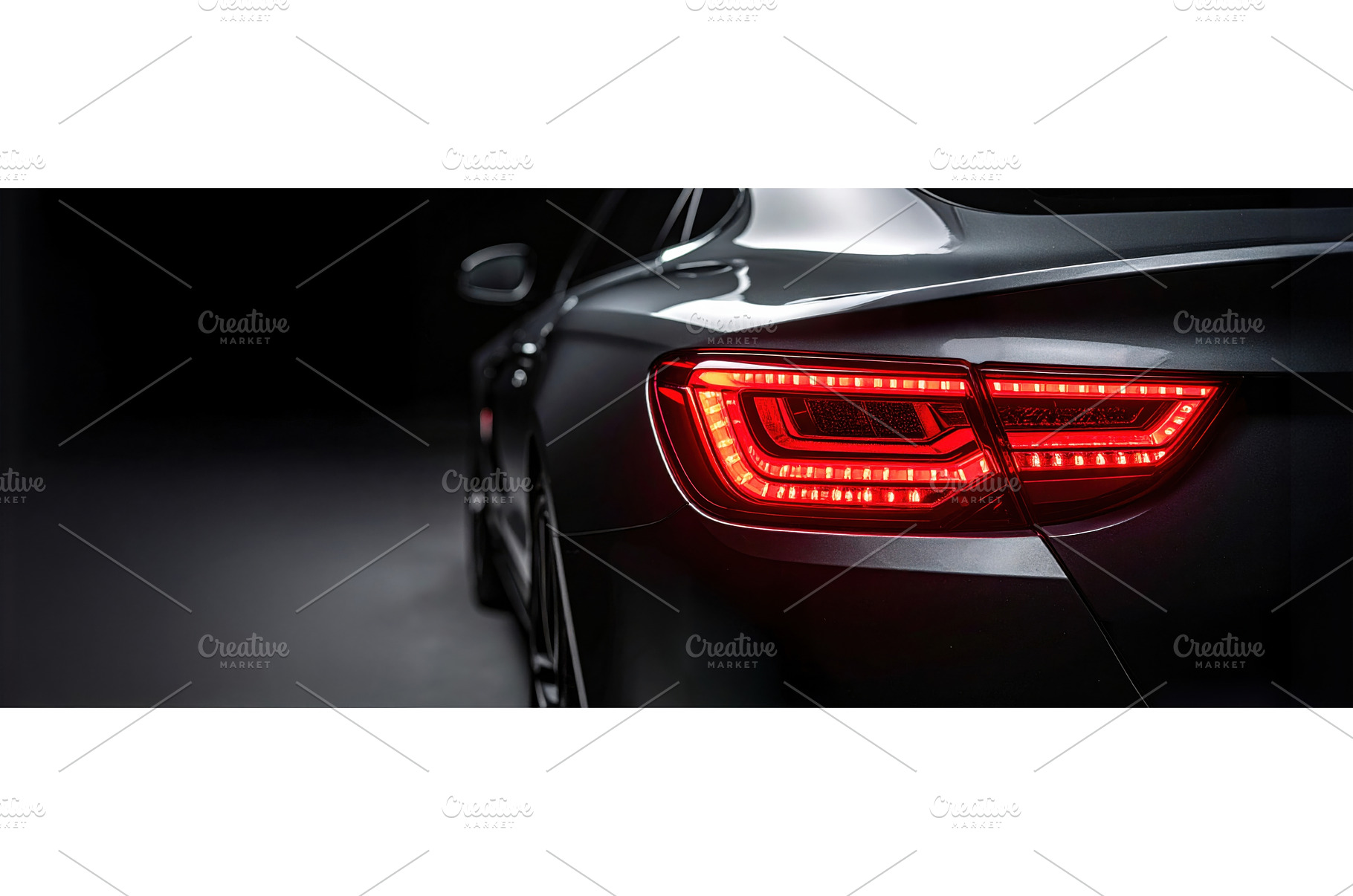 Sleek rear view of luxury sports car, a Transportation Photo by Igor Tichonow