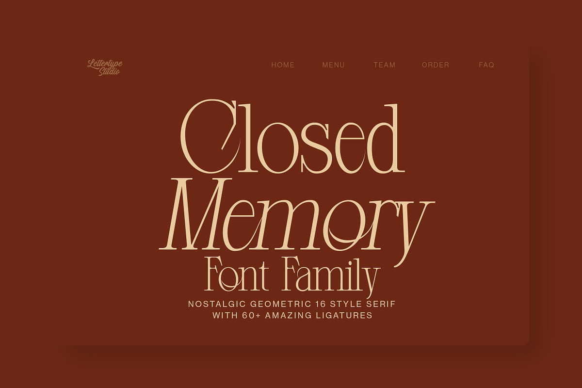 Closed Memory Nostalgic Editorial, a Serif Font by Lettertype Studio (Photo 10 of 16)