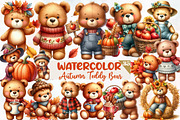 Autumn Teddy Bear Clipart, an Illustration by Designworld (Thumbnail 1 of 5)