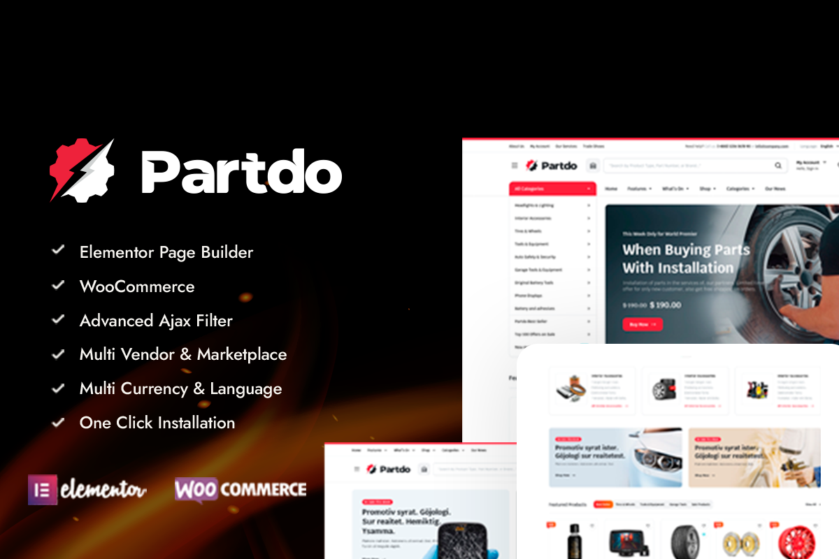 Auto Parts and Tools Shop Theme, a WordPress Template by DIGITIQUE