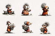 Whimsical Summer Beach Grandma, an Illustration by CreationArt (Thumbnail 2 of 7)