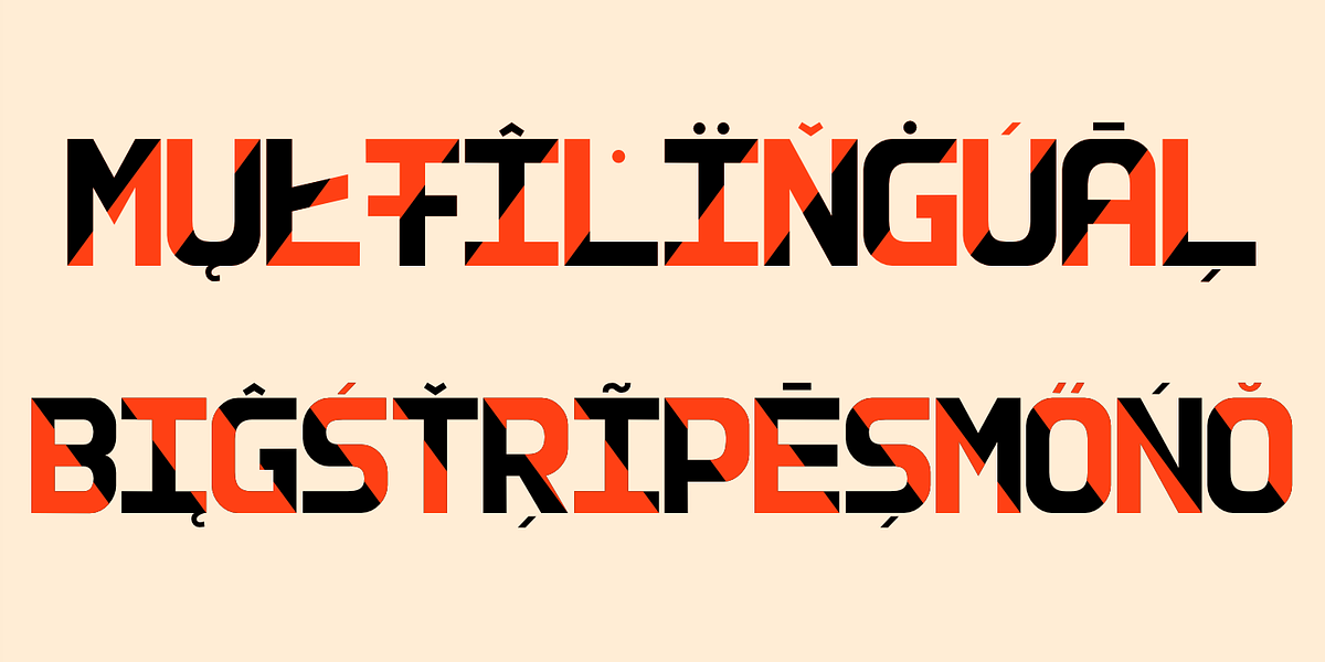 BigStripesMono, a Sans Serif Font by Ingrimayne Type (Photo 6 of 7)
