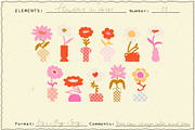 Retro Flowers Collection, a Pattern Graphic by NKTN (Thumbnail 4 of 15)